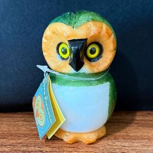 Gufo Piccolo Green Italian Alabaster Owl Paperweight 4"